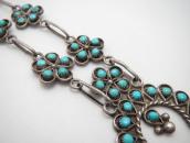 【Rose M. James】Zuni SnakeEye Turquoise Naja Necklace c.1980～