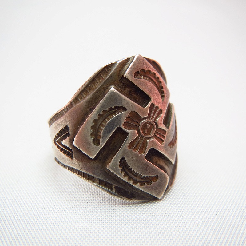 Antique Swastika & Sunmark Stamped Ring  c.1930