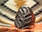 Antique Swastika & Sunmark Stamped Ring  c.1930