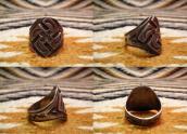 Antique Swastika & Sunmark Stamped Ring  c.1930