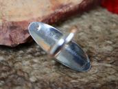 【Lawrence Saufkie】Hopi Overlay Oval Face Silver Ring c.1980～