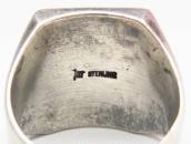Vtg 【BELL TRADING POST】 Silver Ring w/PetrifiedWood  c.1950～