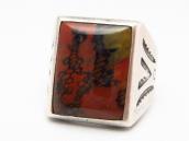 Vtg 【BELL TRADING POST】 Silver Ring w/PetrifiedWood  c.1950～