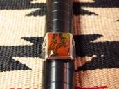 Vtg 【BELL TRADING POST】 Silver Ring w/PetrifiedWood  c.1950～