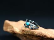 Antique Navajo Arrows Stamped 卍 Face Ring in Silver  c.1925～