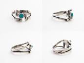 Antique Navajo Arrows Stamped 卍 Face Ring in Silver  c.1925～