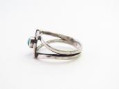 Antique Navajo Arrows Stamped 卍 Face Ring in Silver  c.1925～