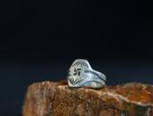 Atq Navajo 卍 & Arrows Stamped Cigar Band Worn Ring  c.1925～