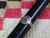 Atq Navajo 卍 & Arrows Stamped Cigar Band Worn Ring  c.1925～