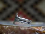 Atq Navajo 卍 & Arrows Stamped Cigar Band Worn Ring  c.1925～