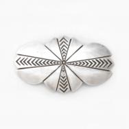 【NAVAJO GUILD】『ON BOOK』Burst Stamped Ingot Silver Pin c.1950