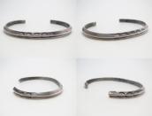 Antique Stamped Narrow Trianglewire Cuff Bracelet  c.1930
