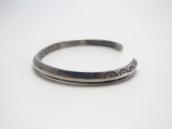 Antique Stamped Narrow Trianglewire Cuff Bracelet  c.1930