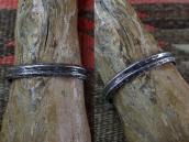 Antique Stamped Narrow Trianglewire Cuff Bracelet  c.1930