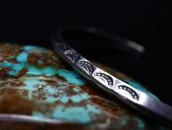 Antique Stamped Narrow Trianglewire Cuff Bracelet  c.1930