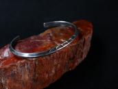 Antique Stamped Narrow Trianglewire Cuff Bracelet  c.1930