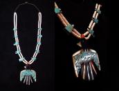 OLDPAWN SantoDomingo Big Thunderbird 2strand Necklace c.1970