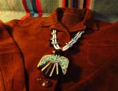 OLDPAWN SantoDomingo Big Thunderbird 2strand Necklace c.1970