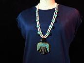OLDPAWN SantoDomingo Big Thunderbird 2strand Necklace c.1970