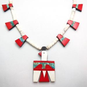 Atq Santo Domingo Thunderbird/Batterybird Necklace  c.1950