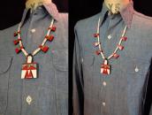 Atq Santo Domingo Thunderbird/Batterybird Necklace  c.1950