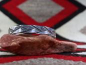 Attr. to【C.G.Wallace T.P.】Basket Stamped Slv Cuff c.1930～ ➁