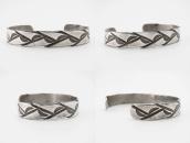 Attr. to【C.G.Wallace T.P.】Basket Stamped Slv Cuff c.1930～ ➁