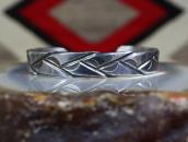 Attr. to【C.G.Wallace T.P.】Basket Stamped Slv Cuff c.1930～ ➁