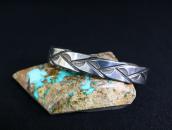 Attr. to【C.G.Wallace T.P.】Basket Stamped Slv Cuff c.1930～ ➁