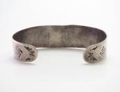 Atq Arrows Stamped 卍 & T-bird Applique Cuff in Silver c.1930