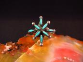 OLDPAWN Zuni Needlepoint Turquoise Cluster Ring  c.1970～