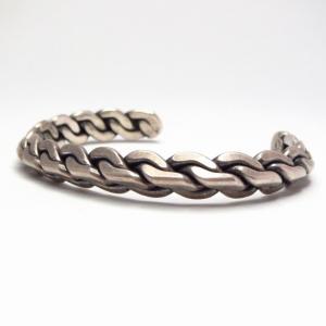 Vintage Braided Wire Triangle Shape Cuff Bracelet  c.1945～