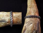 Vintage Braided Wire Triangle Shape Cuff Bracelet  c.1945～