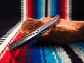 Vtg Navajo Stamped Narrow TriangleWire Cuff Bracelet c.1955～