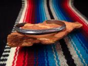 Vtg Navajo Stamped Narrow TriangleWire Cuff Bracelet c.1955～