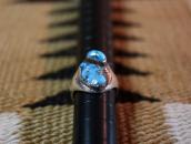 【Horace Iule】Zuni Cast Silver Ring w/Turquoise Nugget c.1960