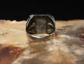 Vtg Navajo Split Shank Silver Ring w/Sq. Turquoise  c.1940～