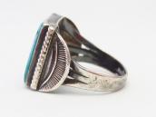 Vtg Navajo Split Shank Silver Ring w/Sq. Turquoise  c.1940～