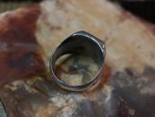 Vtg Navajo Cast Silver Men's Ring w/Sq. Turquoise  c.1965～