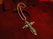 Horace Iule Zuni Vintage Cross Fob Beads Necklace