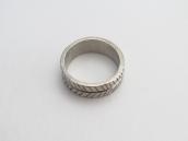 Antique Navajo Filed & Stamped Ingot Silver Ring  c.1930～