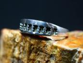 Antique Hopi or Navajo Stamped Silver Narrow Ring  c.1935～