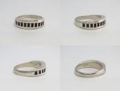 Antique Hopi or Navajo Stamped Silver Narrow Ring  c.1935～