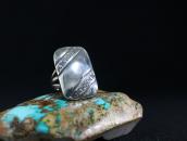 Vintage Navajo Hollow Form Face Ketoh Ring in Silver c.1950～