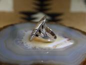 Vintage Navajo Hollow Form Face Ketoh Ring in Silver c.1950～