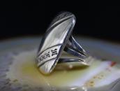 Vintage Navajo Hollow Form Face Ketoh Ring in Silver c.1950～