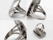 Vintage Navajo Hollow Form Face Ketoh Ring in Silver c.1950～