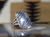 Vintage Navajo Hollow Form Face Ketoh Ring in Silver c.1950～