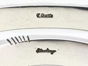 【Thomas Curtis】 Filed & Stamped Heavy Silver Cuff Bracelet