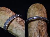 【Thomas Curtis】 Filed & Stamped Heavy Silver Cuff Bracelet